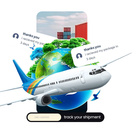 Air freight aircraft prepared for international cargo transport