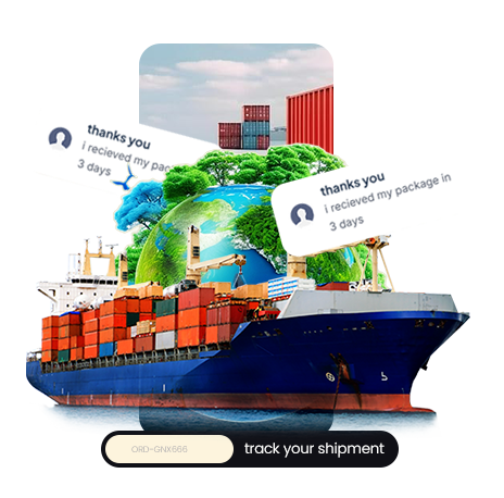 Container vessel moving international ocean freight