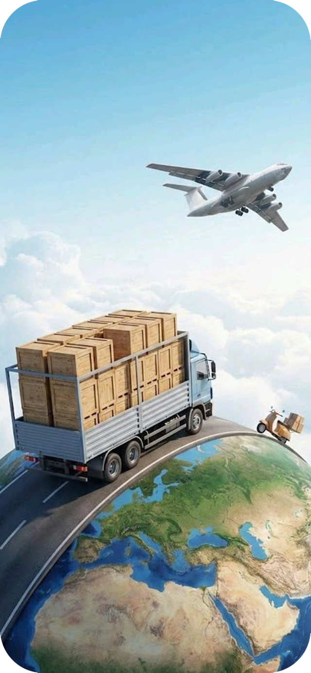 Worldwide air and road freight